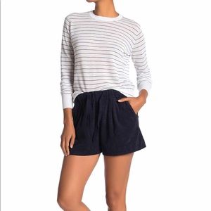 NEW • Vince • Drawstring Terry Shorts Navy Blue Lg